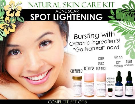 Natural Skin Care Kit For Acne Scar Spot Lightening and Acne Care ...