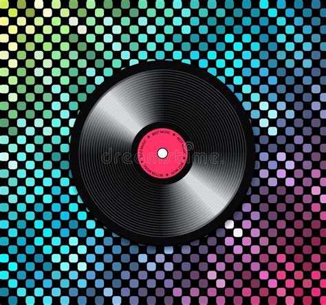 Music Background With Vinyl Record Stock Vector Illustration Of Shiny