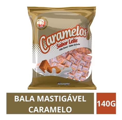 Bala Caramelo Sabor Leite Simonetto 140 Grs MercadoLivre