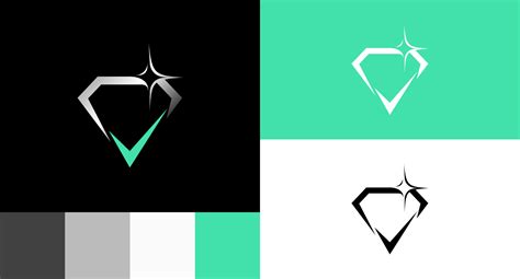 Shiny Diamond Verify Logo Design Concept 8990593 Vector Art at Vecteezy