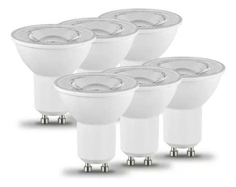 Pack X6 Lampara Led Gu10 7w Dicro Fria Calida Bajo Consumo Color De La