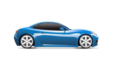 Premium Vector | Three dimensional image of blue car isolated on white ...