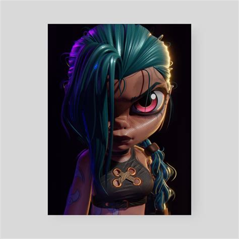 Jinx Stylized 3D Portrait An Art Print By Fatih Futhoni INPRNT