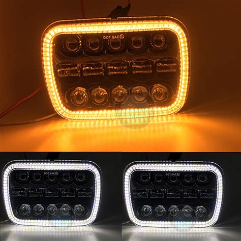 Jeep Xj Led Headlight Square Projector X Inch Led Headlight For