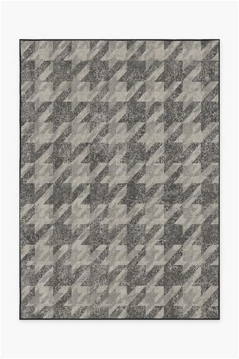 Houndstooth Rug Machine Washable Area Rug Ruggable Ruggable