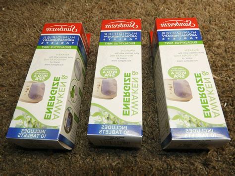 Sunbeam Eucalyptus Mint Humidifier Aromatherapy Tablets Sem2300 U