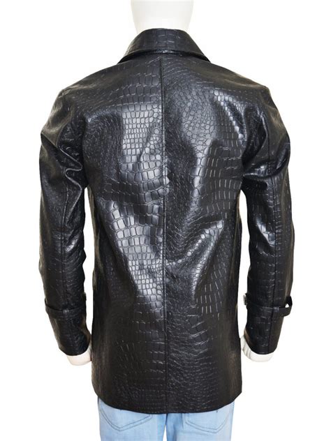 Burberry Alligator Crocodile Style Leather Jacket Bay Perfect