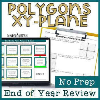 Geometry End Of Year Eoc Review Coordinate Plane Polygons By Algebra