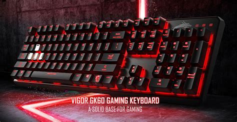 MSI Vigor GK60 CR US Gaming Keyboard with Cherry MX Red Switch and Red ...