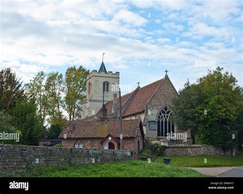 Grantchester Church In Uk Stock Photo Alamy