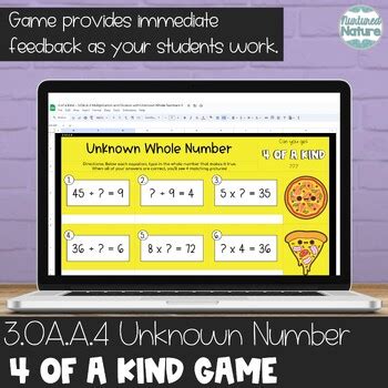 Oa A Unknown Whole Number In Equations Of A Kind Game Tpt