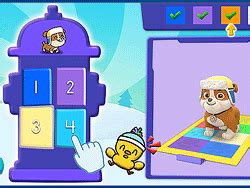 Paw Patrol Snow Day Math Moves Game Play Online At Y8