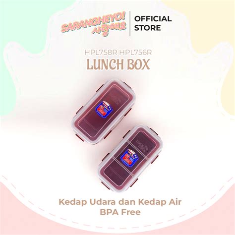 Jual LocknLock Kotak Lunch Box Tempat Makan Rectangular Sekat Divider