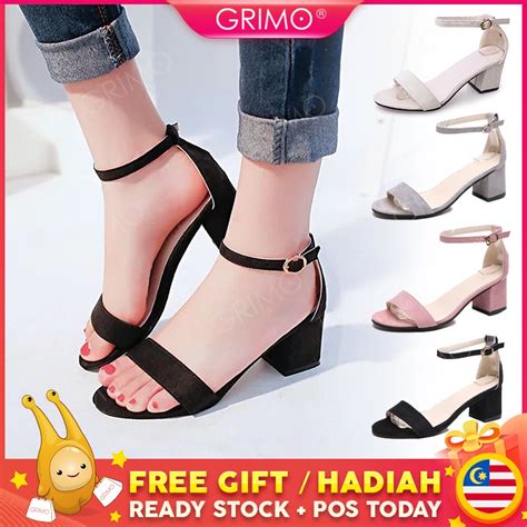 Ready Stockgrimo Cm Ikatan Women S High Heels Kasut Tinggi Shopee