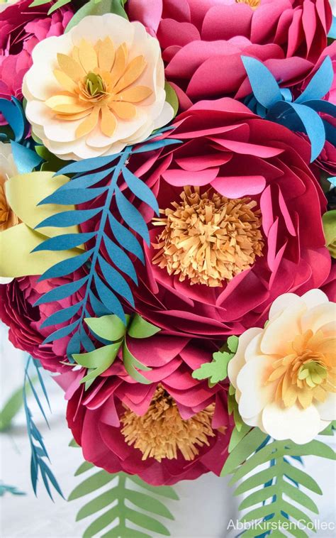 How To Make A Cascading Paper Flower Bouquet Abbi Kirsten Collections