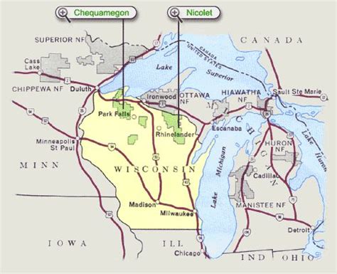 Chequamegon National Forest Map