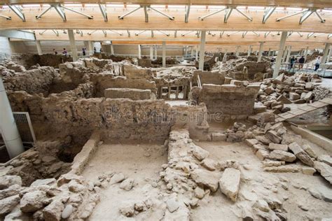 Akrotiri Es Un Sitio Arqueol Gico De La Edad De Bronce De Minoan En La