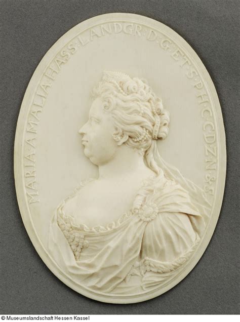 Porträtmedaillon der Landgräfin Maria Amalia von Hessen Kassel