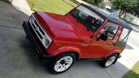 Suzuki Samurai Convertible Red Wd Manual Very Solid Body