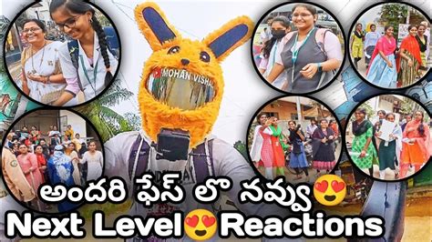 Bunny🐰helmet Cute Girls😍reactions Part 1 Don T Miss For End🤩 Crazy Reactions Video Youtube