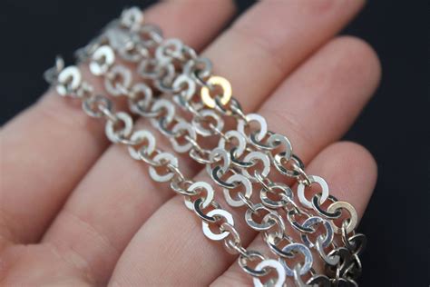 Silver Disk Chain, Modern Silver Chain, Silver Tinsel Chain, Unique ...