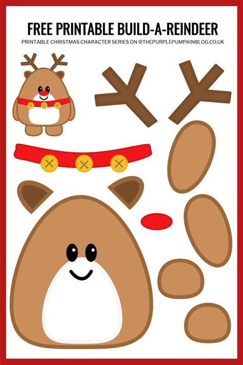 Free Printable Build A Reindeer