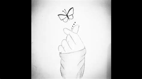 Pencil Drawing Of Hand With Beautiful Butterfly Drawing Youtube