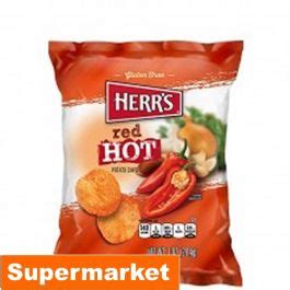 HERRS POTATO CHIPS RED HOT 1oz