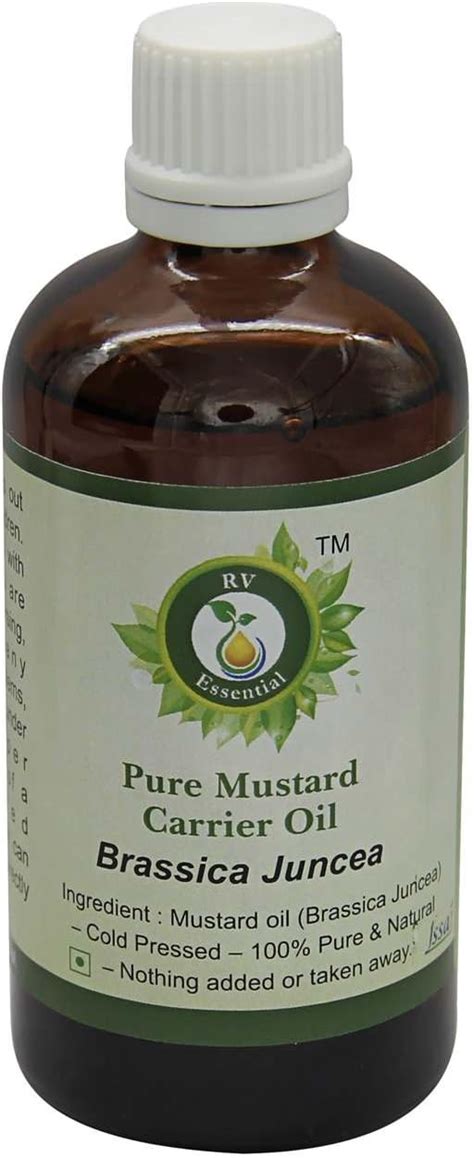 R V Essential Pure Mustard Carrier Oil 30ml 1 01oz Brassica Juncea