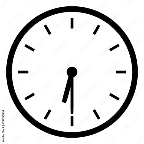 Uhr Icon Zeigt 6 30 Oder 18 30 Halb 7 Als Anzeige Von Uhrzeit Beginn