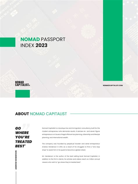 Nomad Passport Index 2023 Download Free Pdf Passport Travel Visa