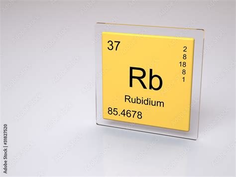 Rubidium Symbol Rb Chemical Element Of The Periodic Table Stock Illustration Adobe Stock