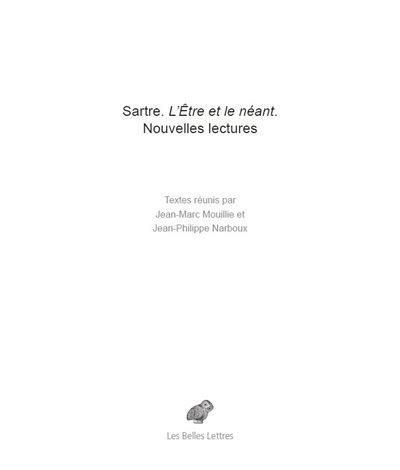 Sartre L Être et le néant Nouvelles lectures broché Jean Marc