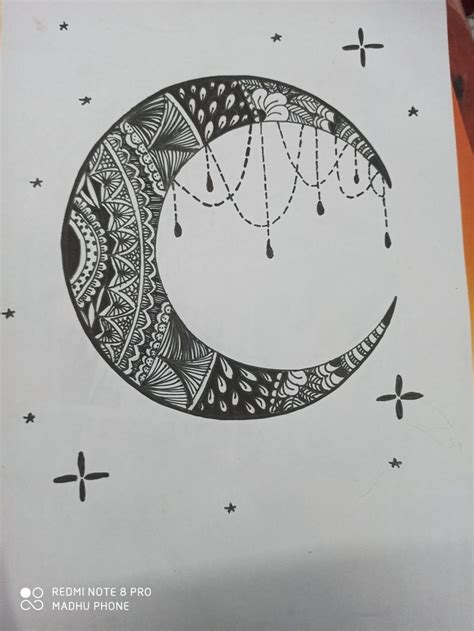 Moon Mandala Art Mandala Art Mandala Design Art Moon Mandala