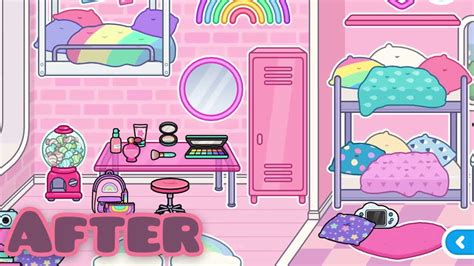 Neon Rainbow Apartment Home Design Toca Life World 🌈 Youtube