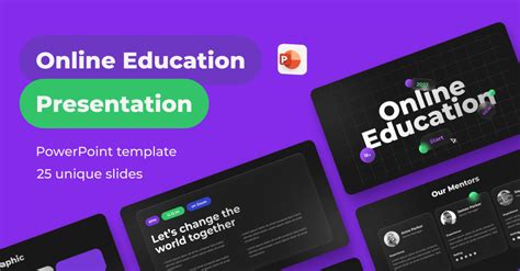 Çevrimiçi Eğitim Powerpoint Sunum Şablonu Templatemonster