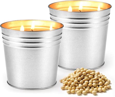 2 Pack 20oz Large Citronella Candles Indoor Outdoors 3 Wicks