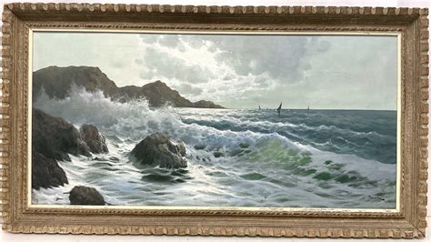 Lot Carlo Casati 1889 1965 Seascape Oil On Canvas