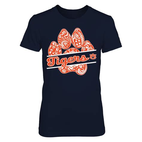 Auburn Tigers Floral Paw Print