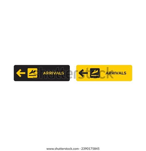 Arrivals Sign Arrivals Board Airport Sign Stock Vector (Royalty Free ...