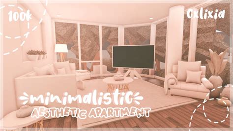 100k Minimalistic Modern Apartment Bloxburg House Build Youtube