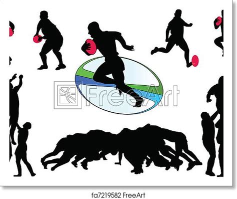 Rugby Silhouette Vector at Vectorified.com | Collection of Rugby ...