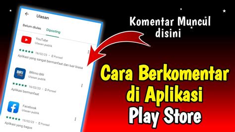 Cara Memberikan Komentar Di Aplikasi Play Store Berikan Rating Dan