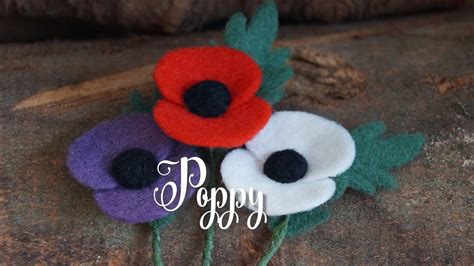 Needle Felted Poppies In 2021 Needle Felting Poppy Template Felt Crafts