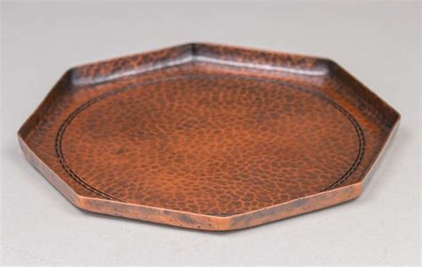 Roycroft Hammered Copper Octagonal Tray C1920s California Historical