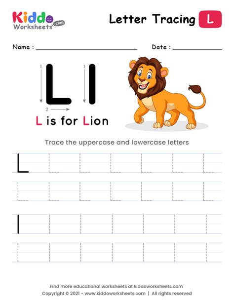 Alphabet Letter L Trace Write Find Color Free Printable Pdf