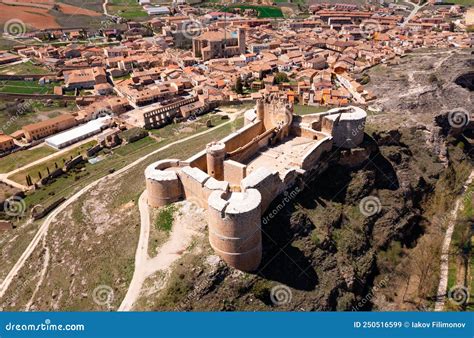 Berlanga De Duero Medieval Castle Ruin Near Soria, in the Castilla Leon Region Spain with Blue ...