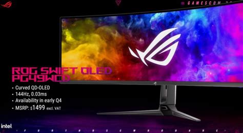 Rog Swift Pg Wcdm Oled Pg Wcd Qd Oled