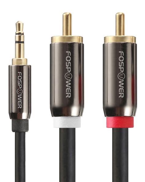 Fospower Ft Mm To Rca Cable Rca Audio Cable K Gold Plated Male