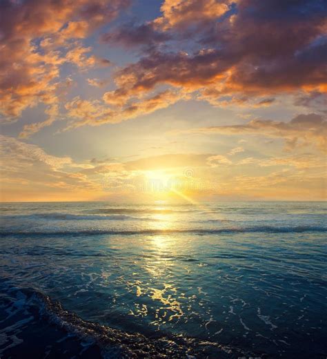 Sunrise Over The Ocean Stock Image Image Of Water Morning